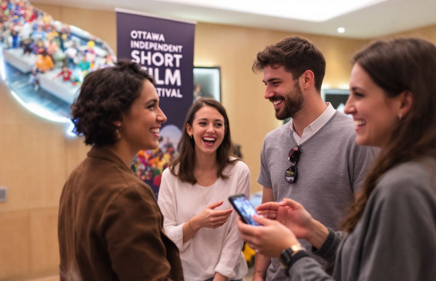 Group of volunteers at the Ottawa Independent Short Film Festival